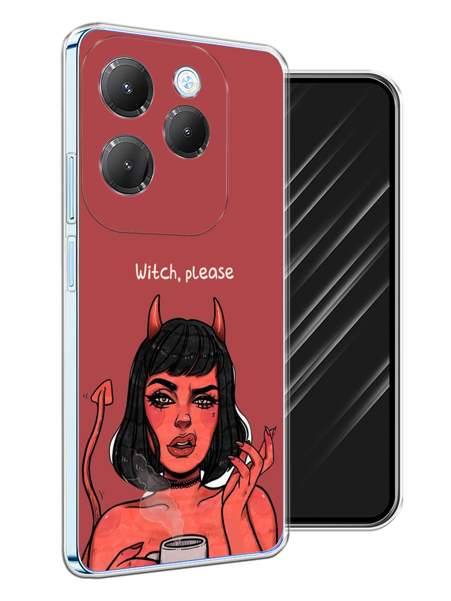 

Чехол Awog на Infinix HOT 40 "Evil Girl", Бордовый;черный, 3105250-1