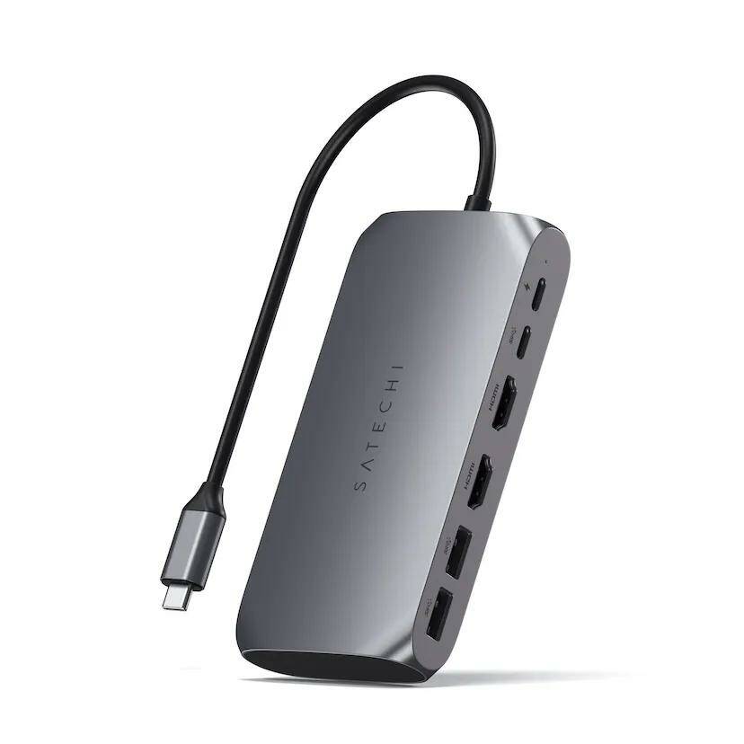 Мультимедийный адаптер Satechi USB-C Multimedia adapter M1, серый