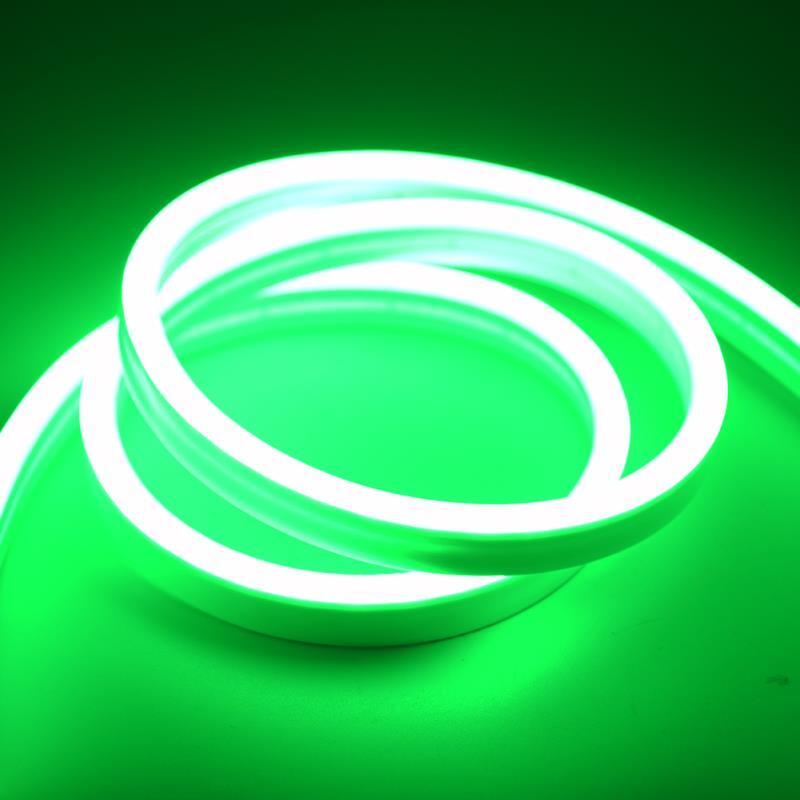 Светодиодная лента DLED Неоновая 1м, 5х12мм, 220В, 120 LED/m, IP 67, гибкий неон, зеленый