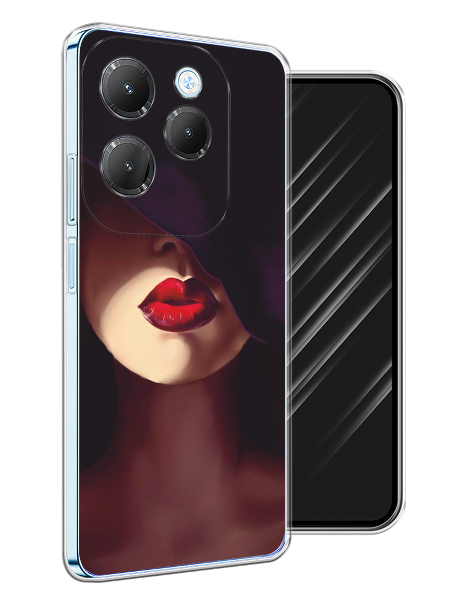 

Чехол Awog на Infinix HOT 40 "Красные губы", Черный;бежевый;красный, 3105250-1