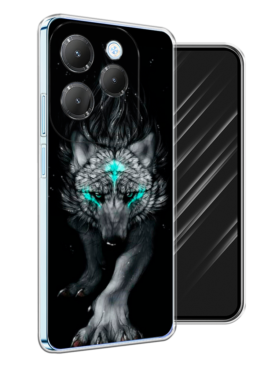 

Чехол Awog на Infinix HOT 40 "Волшебный волк", Черный;серый, 3105250-1