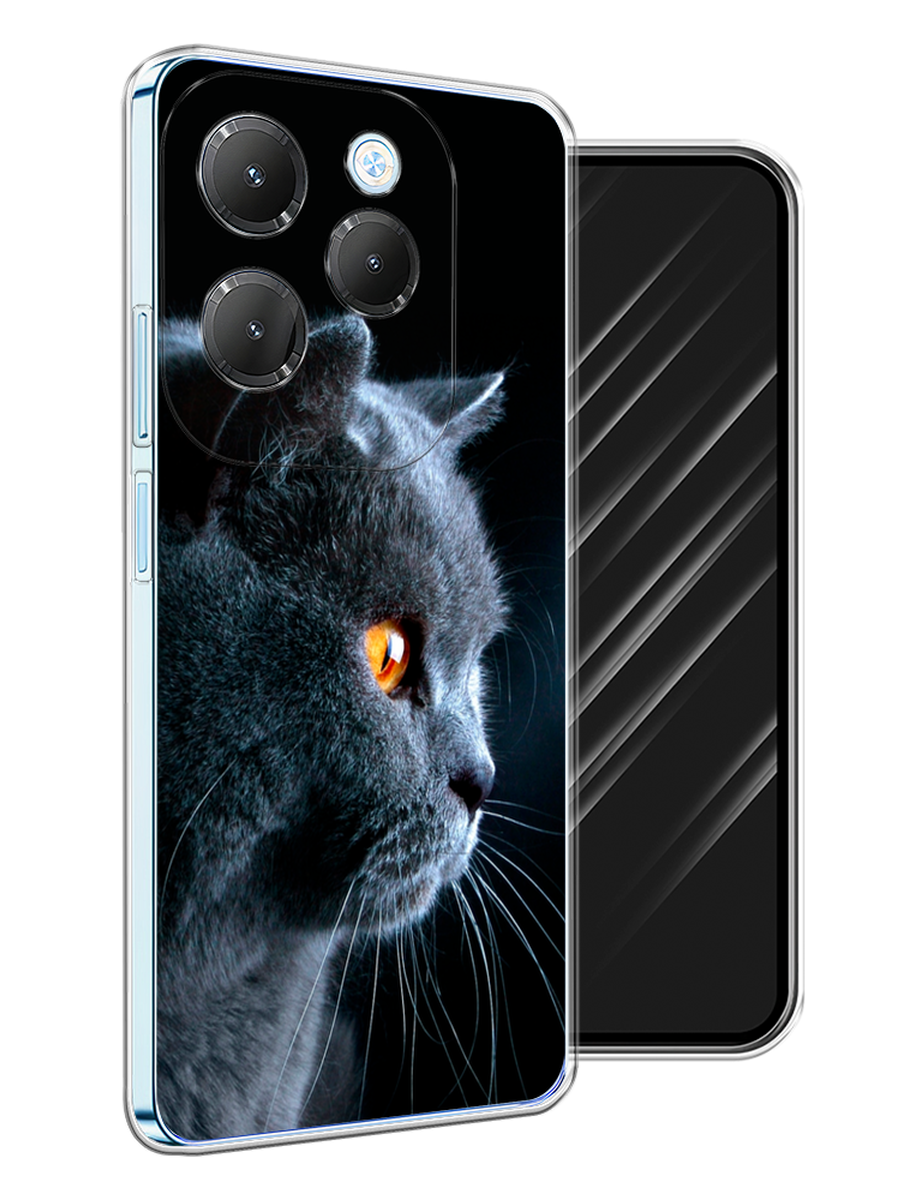 

Чехол Awog на Infinix HOT 40 "Благородный кот британец", Черный;серый;оранжевый, 3105250-1