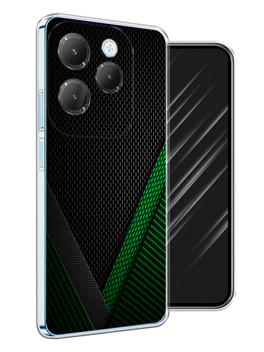 

Чехол Awog на Infinix HOT 40 "Зеленый карбон", Черный;зеленый, 3105250-1