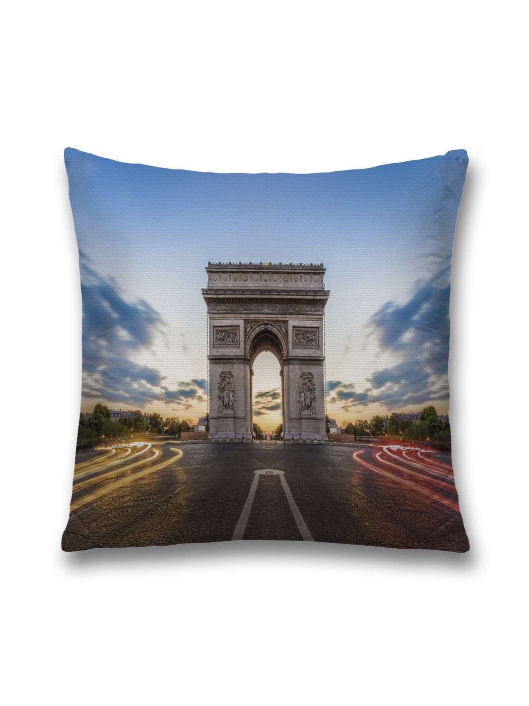 фото Наволочка декоративная joyarty "триумфальные ворота в париже" на молнии, 45x45 см