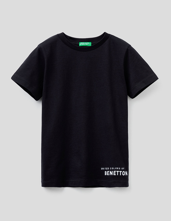 фото Футболка для мальчиков benetton цв. черный р.128 united colors of benetton