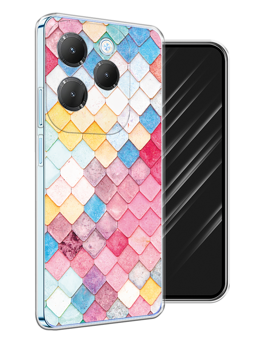 

Чехол Awog на Infinix HOT 40 "Нежные ромбики", Красный, 3105250-1