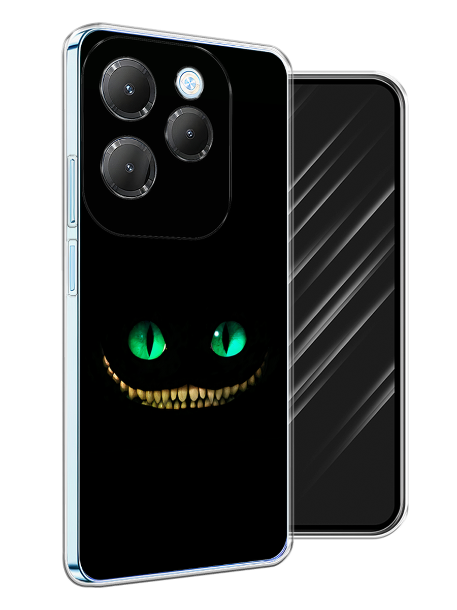 

Чехол Awog на Infinix HOT 40 "Зеленоглазый чеширский кот", Черный, 3105250-1