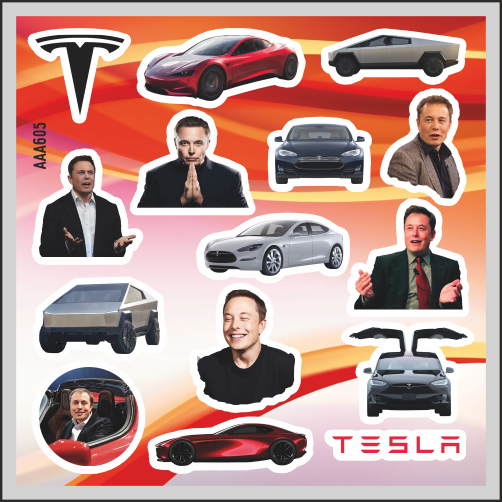 

Наклейка Наклейки за Копейки Тесла Илон Маск бизнесмен 20х20см