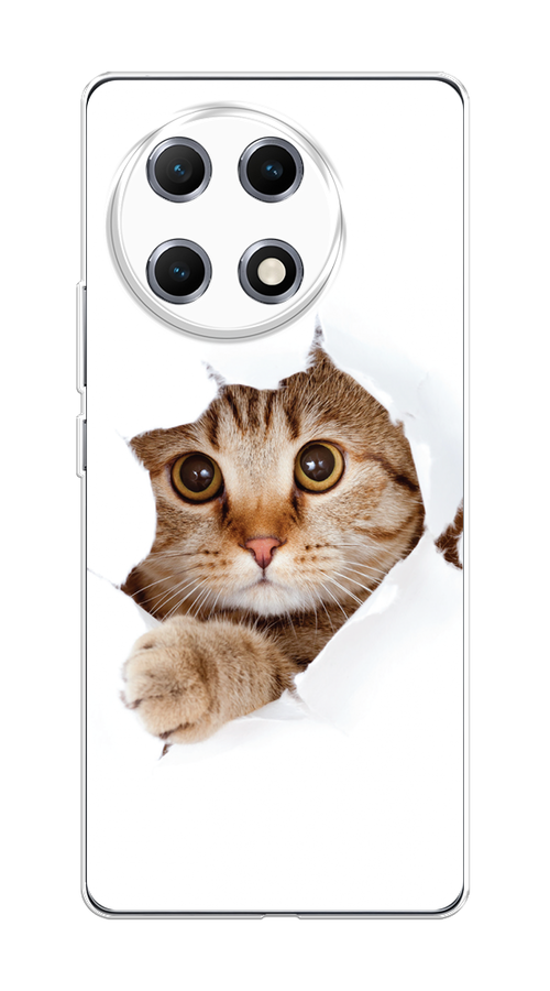 

Чехол на Tecno Camon 30S Кот и бумага, Белый;коричневый, 309650-1