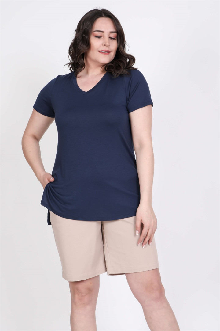 

Футболка женская My Line Moda 841 синяя L, Синий, 841
