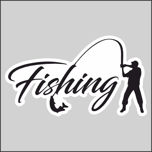 

Наклейка Наклейки за Копейки Fishing рыбалка 20х11см