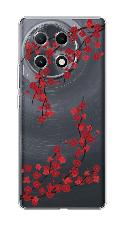 

Чехол на Tecno Camon 30S Красная сакура, Красный;черный, 309650-1
