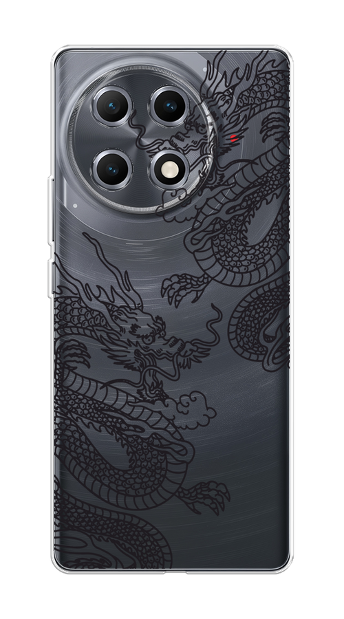 

Чехол на Tecno Camon 30S Два китайских дракона, Серый;черный, 309650-1