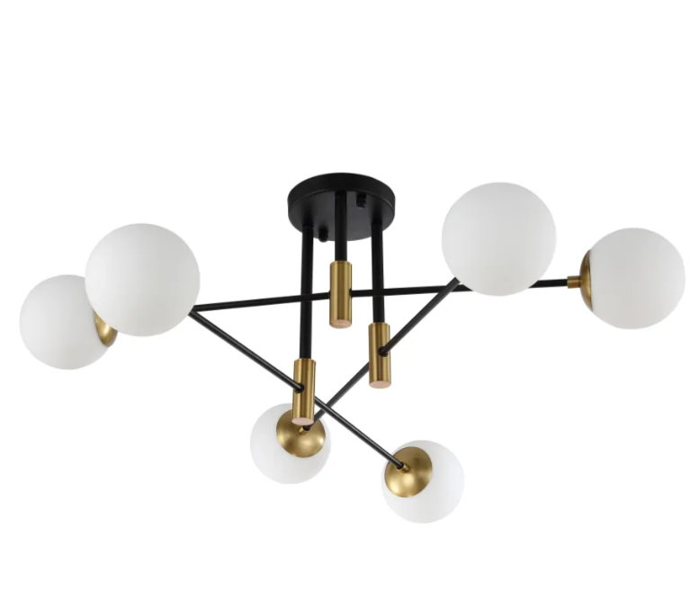 

Потолочный светильник Crystal Lux Fidel PL8 Black