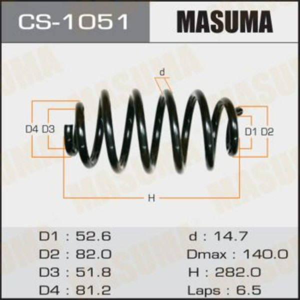 

Пружина подвески Toyota Probox / Succeed 02>14 Masuma CS1051