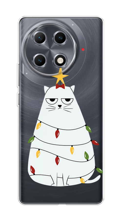 

Чехол на Tecno Camon 30S Котик в гирлянде, Белый;красный;желтый, 309650-1