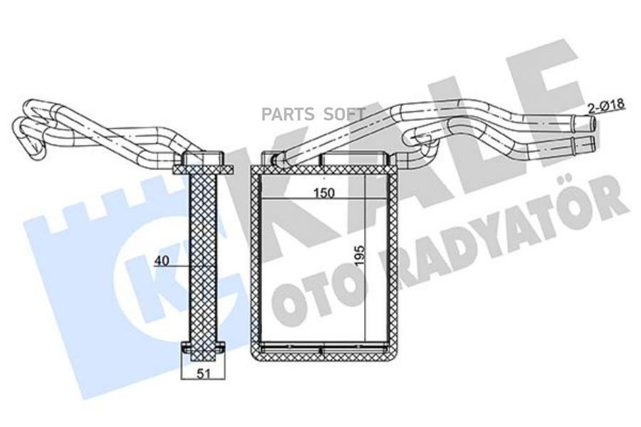 

Радиатор Ford Fiesta V/Fiesta V Van/Fusion 01>12 KALE 346540
