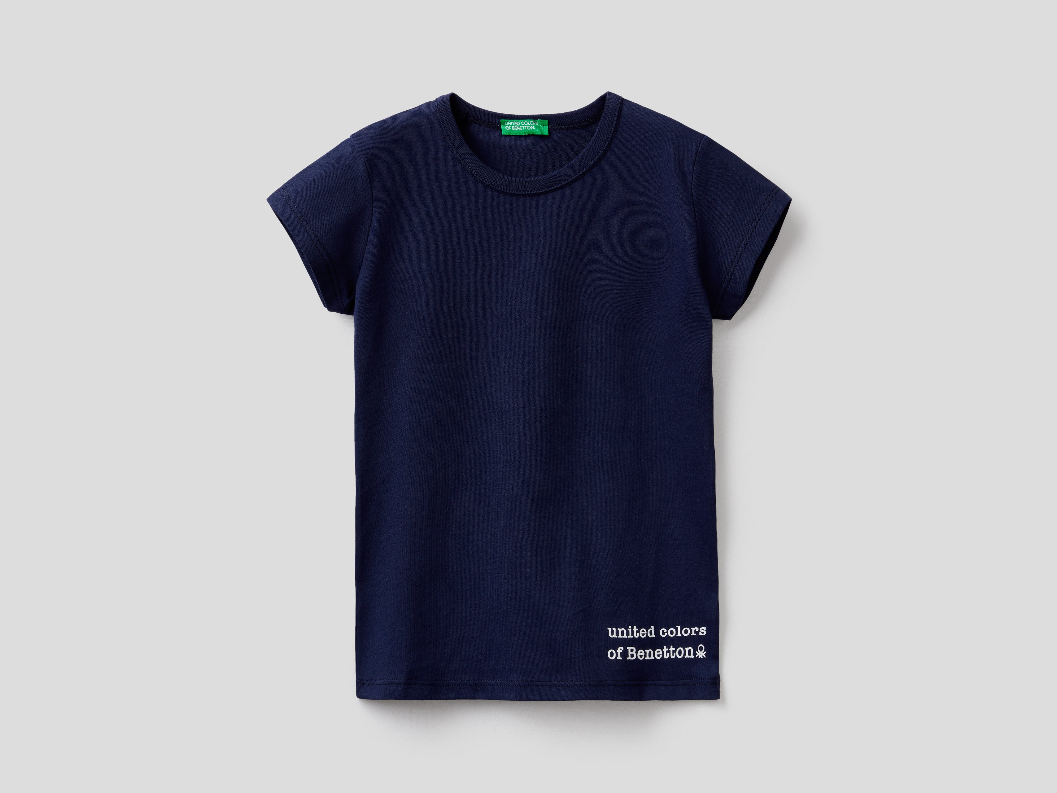 

Футболка для девочек Benetton цв. синий р.170, 21A_3I1XC15I2