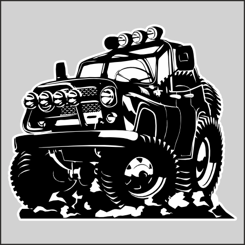 

Наклейка Наклейки за Копейки Уаз 4x4 20x17 см