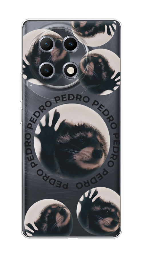 

Чехол на Tecno Camon 30S Pedro енот, Черный;бежевый;прозрачный, 309650-1