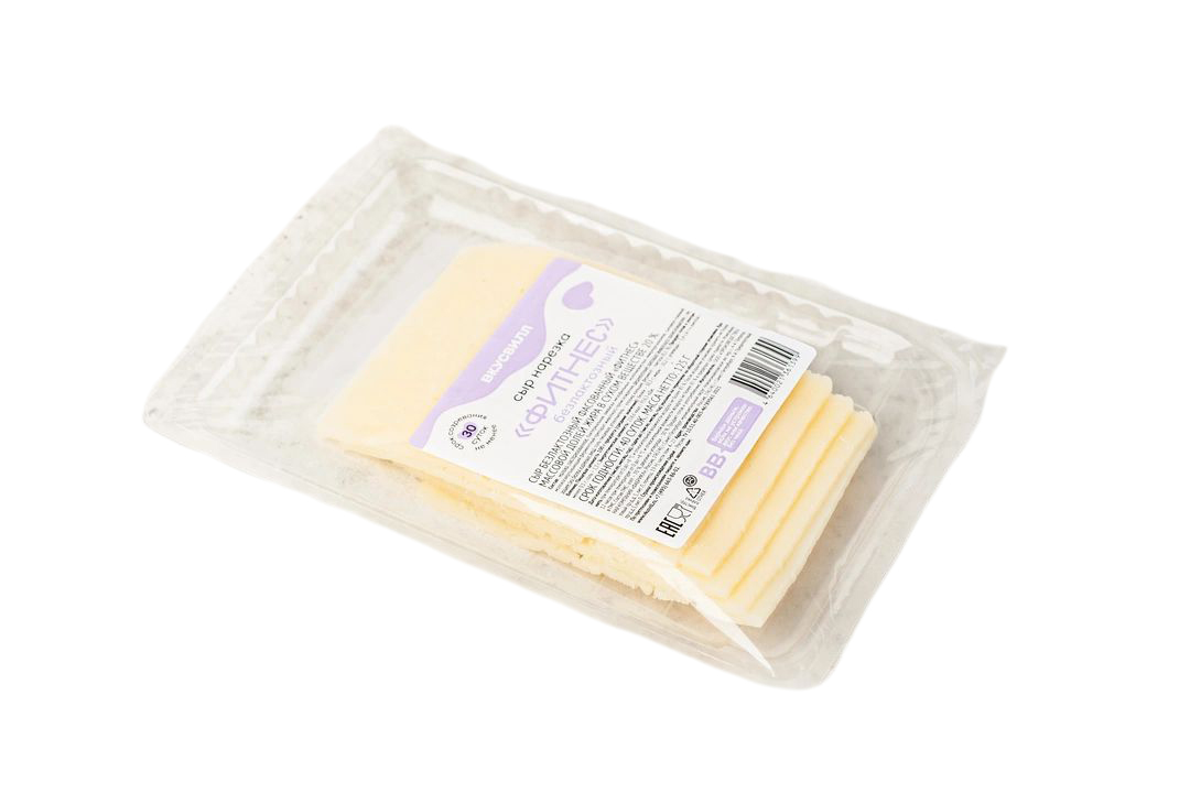 Сыр полутвердый ВкусВилл Фитнес безлактозный нарезка 20% 125 г