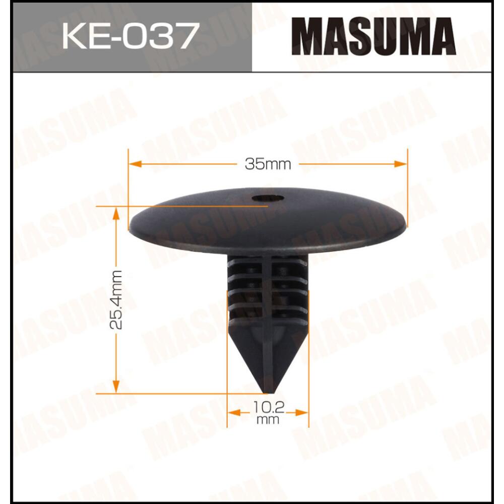 

Клипсы автомобильные Masuma KE-037 10 штук, KE-037