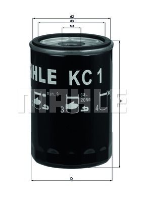 

Кс 1_Фильтр Топливный Mahle/Knecht kc1