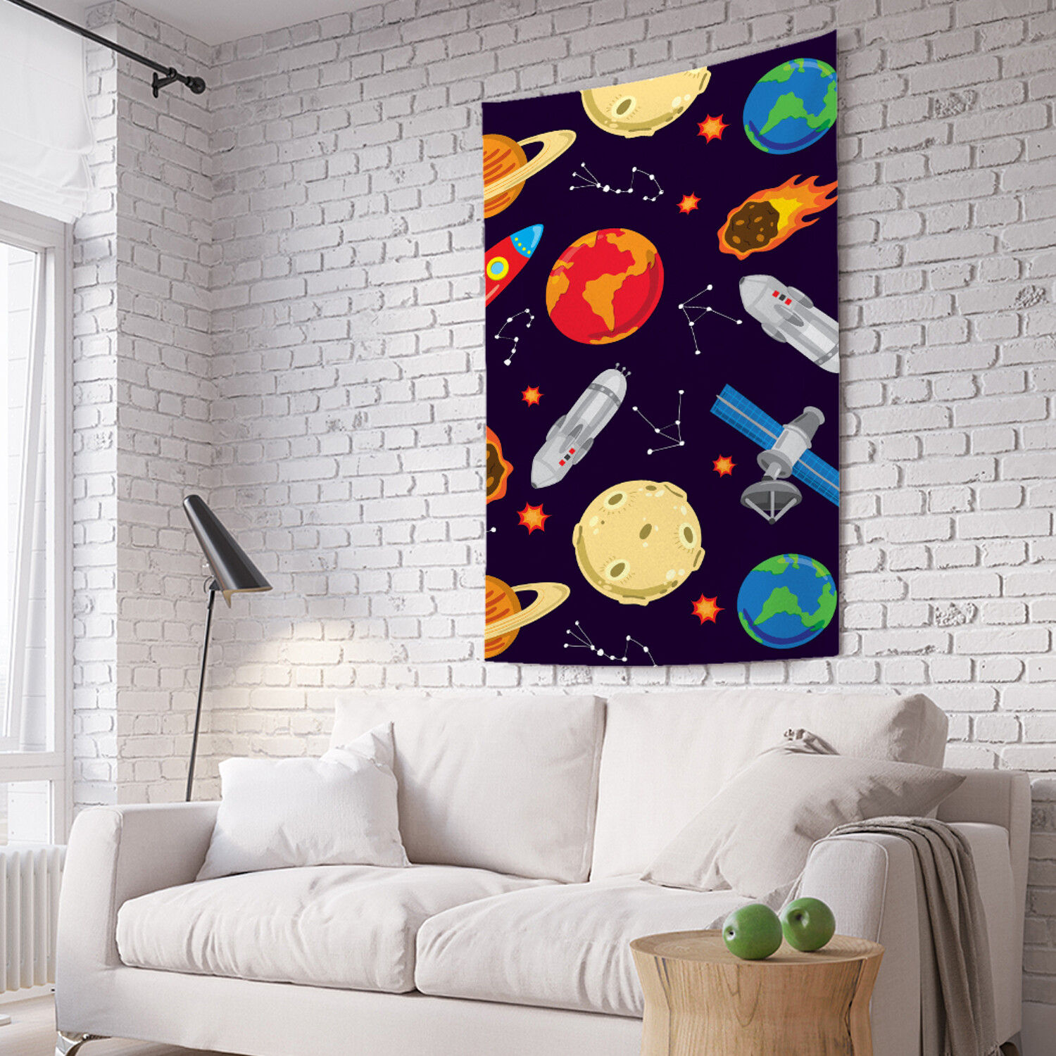 

Вертикальное фотопанно JoyArty "Космический микс" из ткани 150х200 см