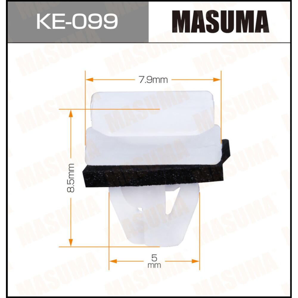 

Клипсы автомобильные Masuma KE-099 10 штук, KE-099
