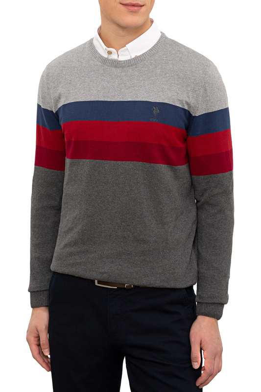 

Джемпер мужской G081GL0TK0RAWNIL U.S. POLO Assn. серый L, G081GL0TK0RAWNIL