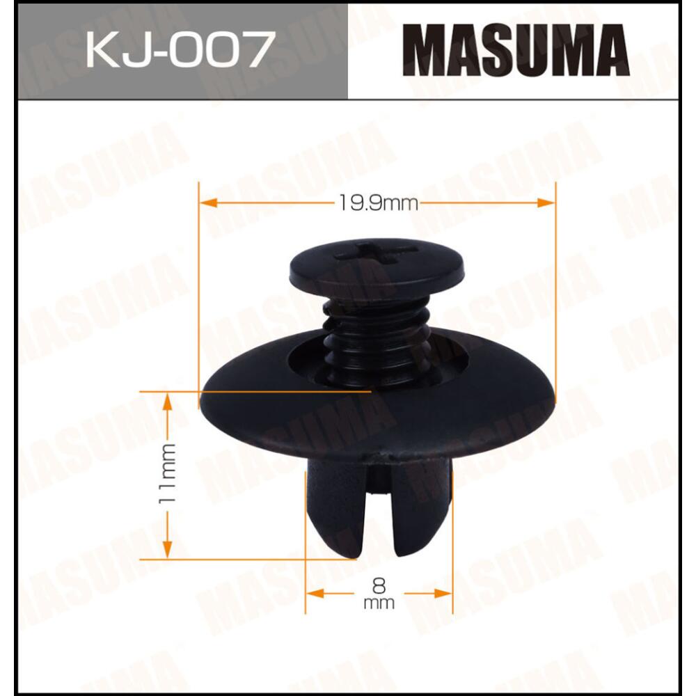 

Клипсы автомобильные Masuma KJ-007 10 штук, KJ-007