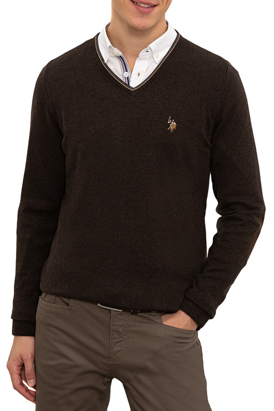 

Пуловер мужской G081SZ0TK0TD03-BSK20 U.S. POLO Assn. коричневый S, G081SZ0TK0TD03-BSK20
