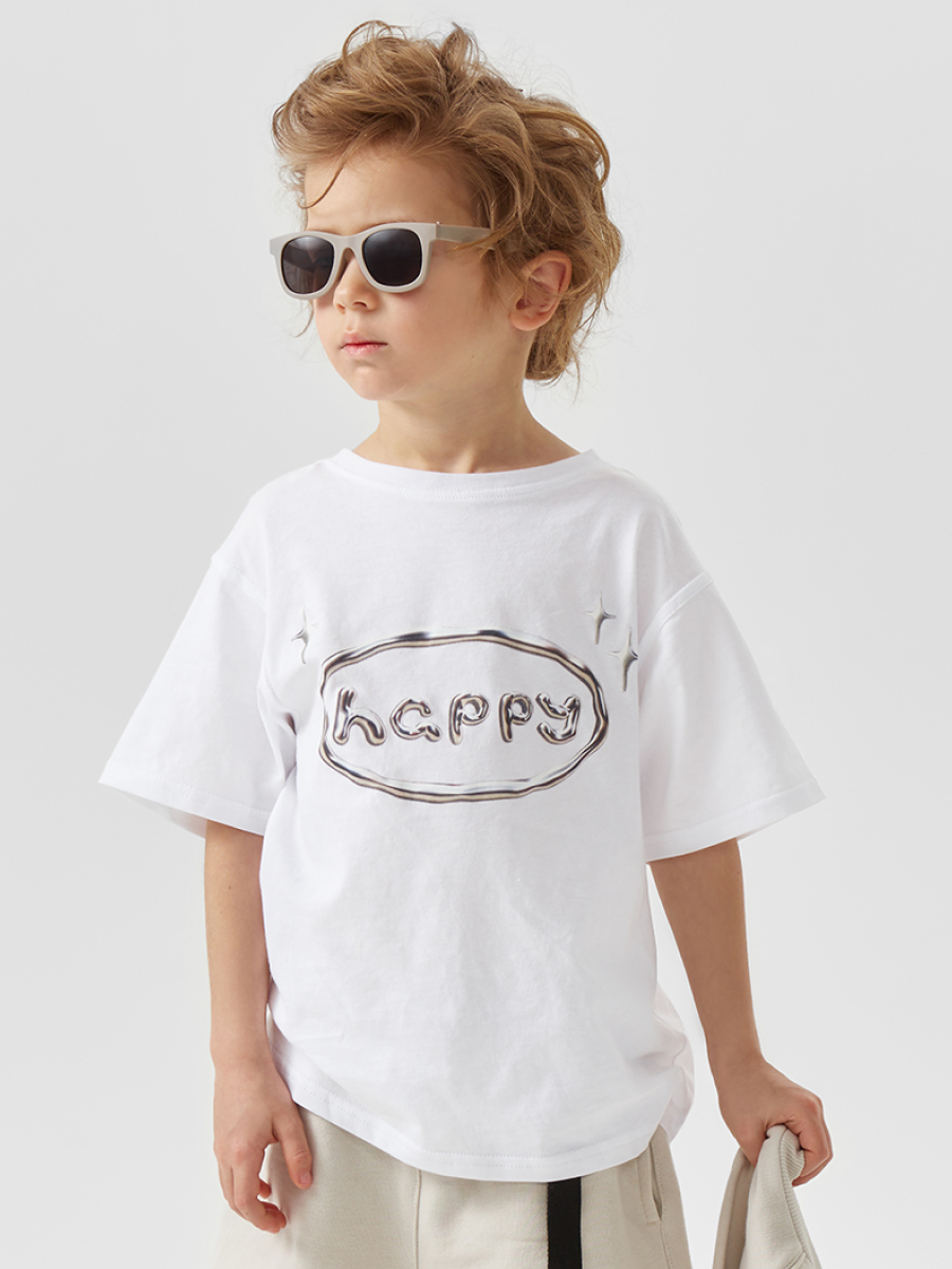 

Футболка детская Happy Baby 88211, white happy , 104, Белый, 88211