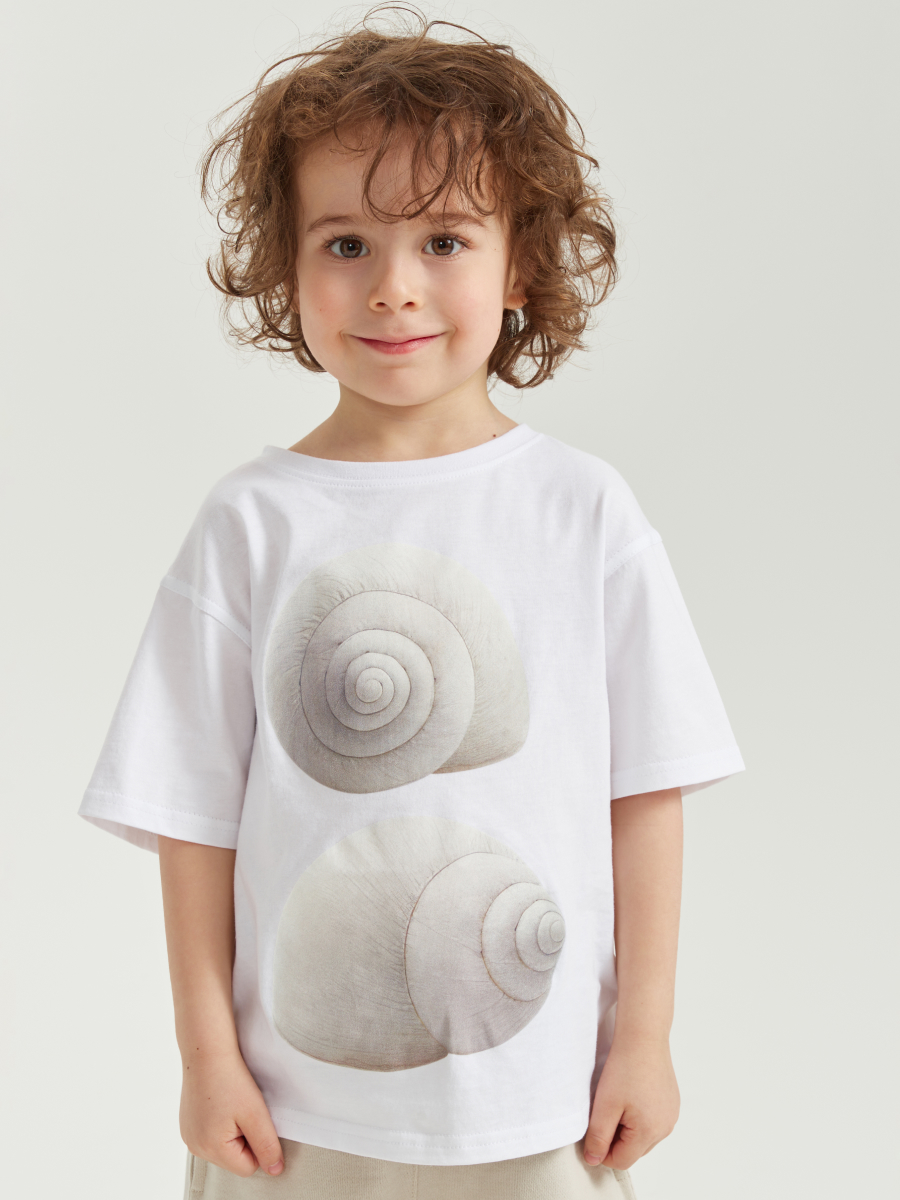 

Футболка детская Happy Baby 88211, white seashell , 104, Белый, 88211