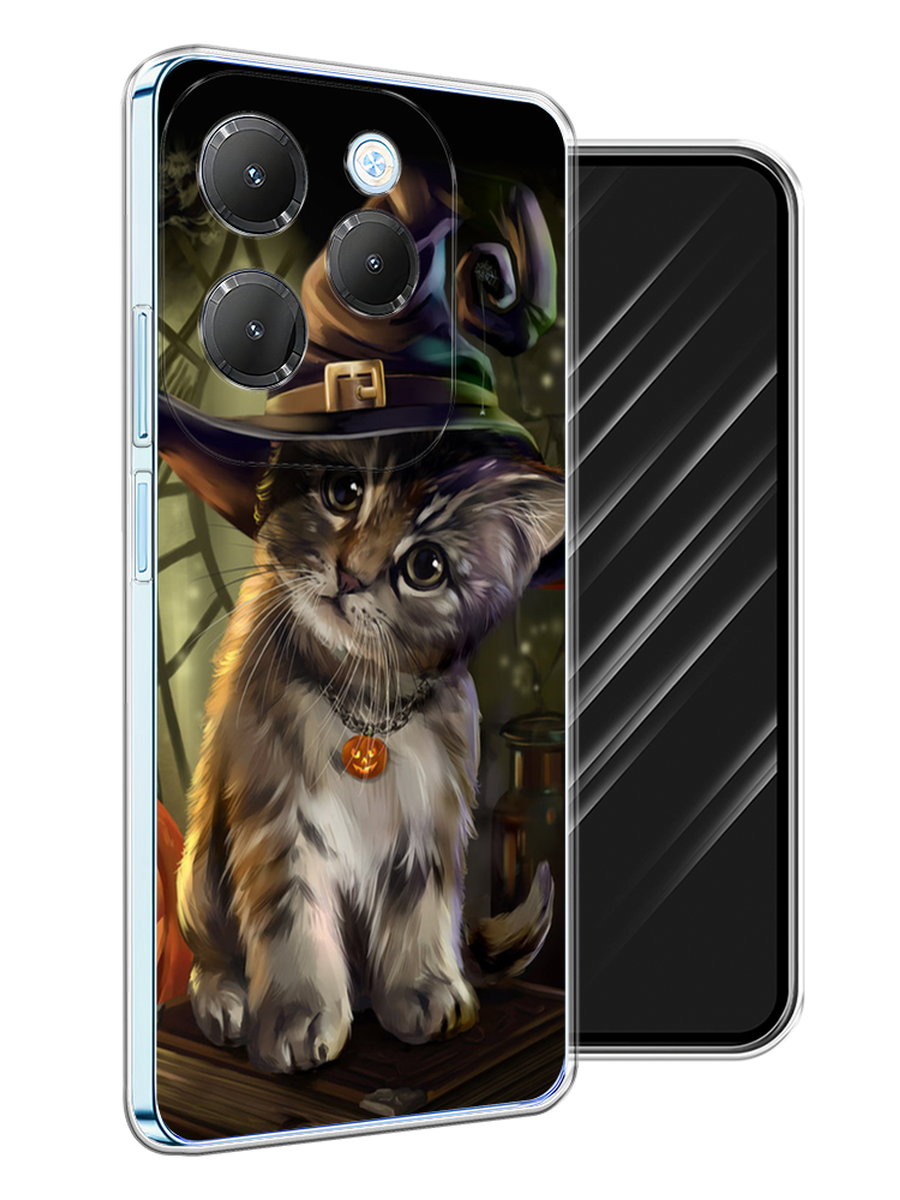 

Чехол Awog на Infinix HOT 40 "Кот на Хэллоуин", Зеленый;серый, 3105250-1