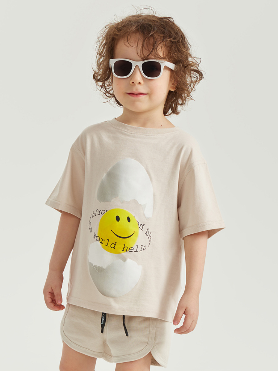 

Футболка детская Happy Baby 88211, beige egg , 128, Бежевый, 88211