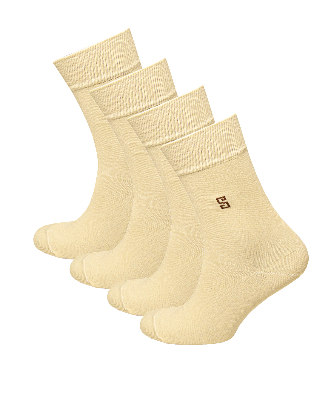 Комплект носков мужских Status Классические из хлопка бежевых 25, 4 пары