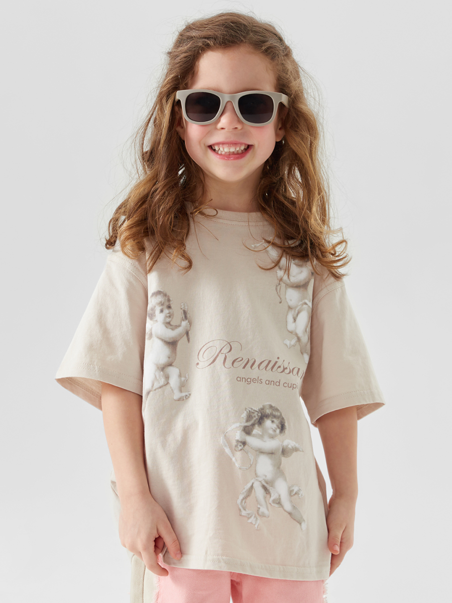 

Футболка детская Happy Baby 88211, beige angels , 92, Бежевый, 88211