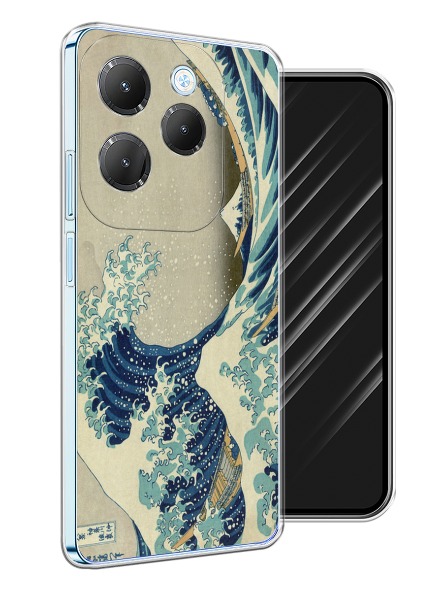 

Чехол Awog на Infinix HOT 40 "Большая волна в Канагаве", Серый;синий;голубой, 3105250-1