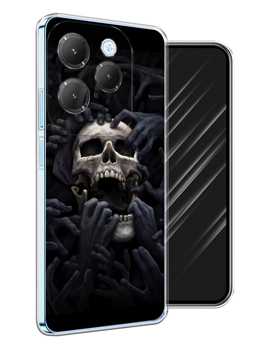 

Чехол Awog на Infinix HOT 40 "Череп 29", Черный;серый, 3105250-1