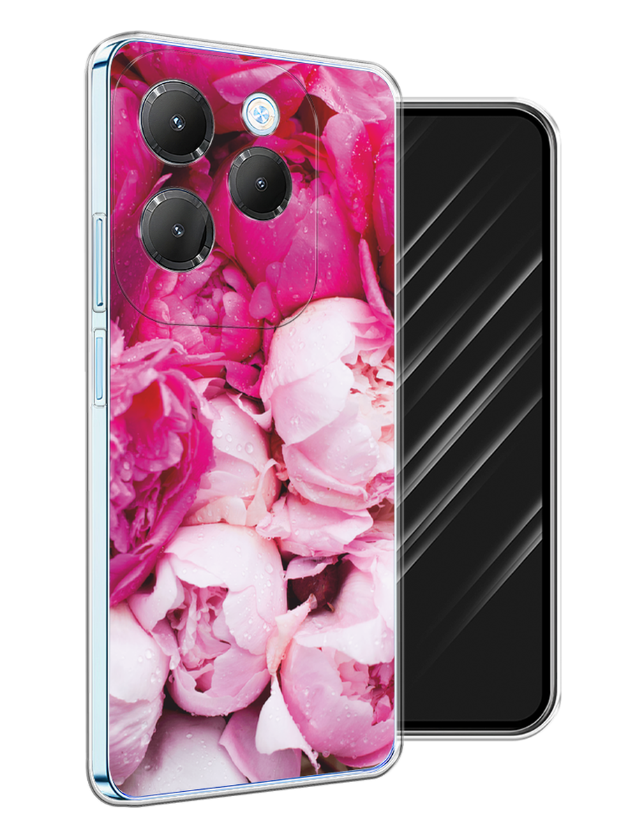 

Чехол Awog на Infinix HOT 40 "Пионы розово-белые", Белый;розовый, 3105250-1
