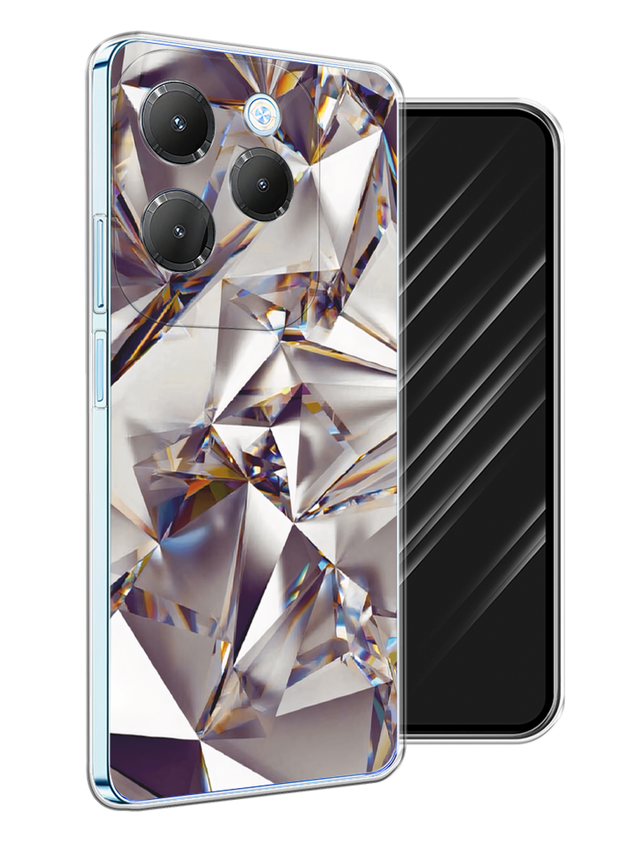 

Чехол Awog на Infinix HOT 40 "Бриллианты", Серебристый;бежевый, 3105250-1