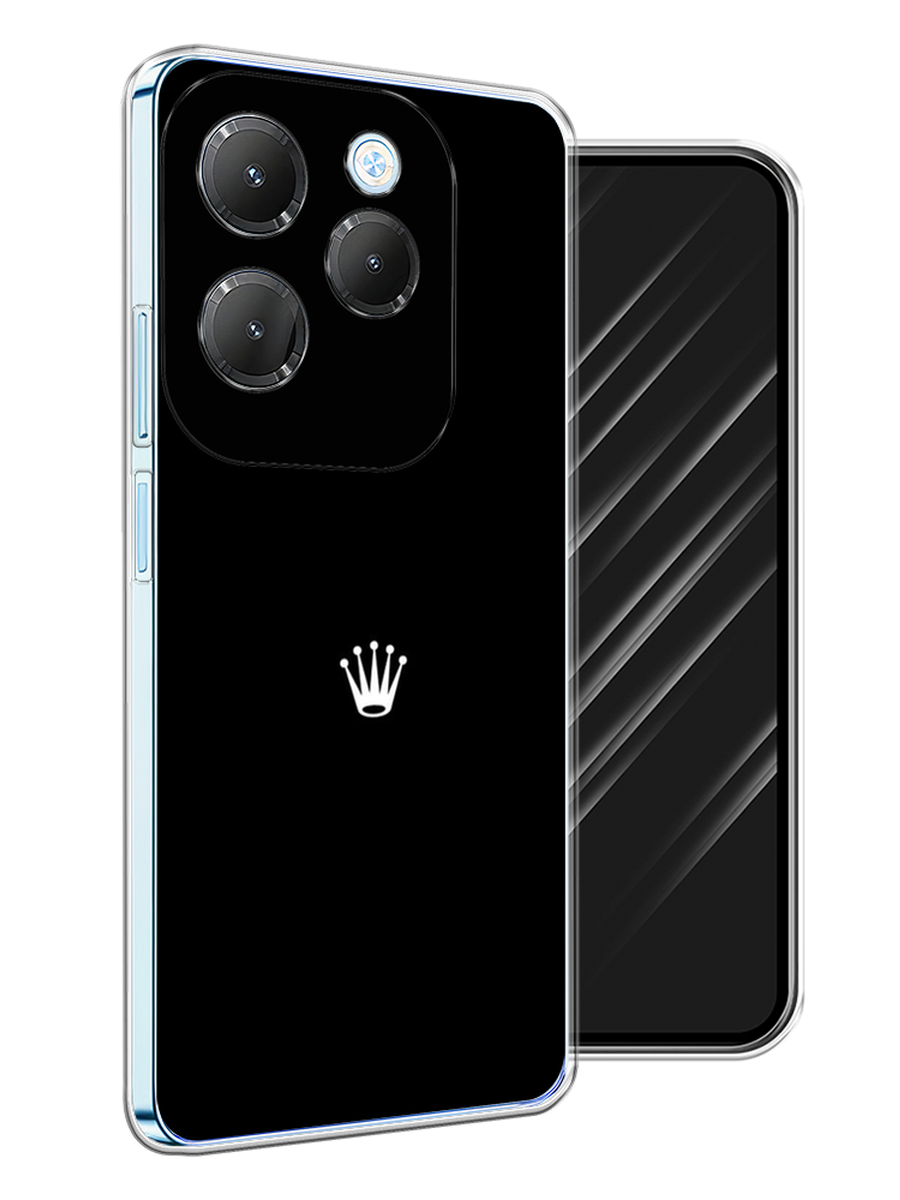 

Чехол Awog на Infinix HOT 40 "Белая корона на черном фоне", Черный, 3105250-1