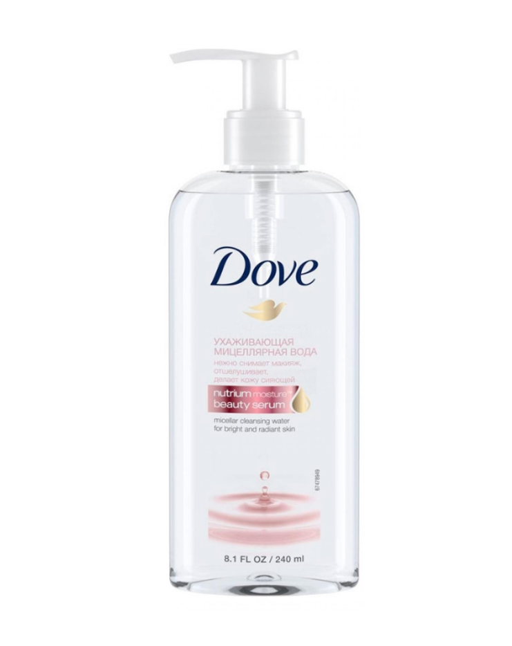 Купить Мицеллярная вода для лица Dove для сухой кожи с рисовым молочком и розовой водой 240 мл