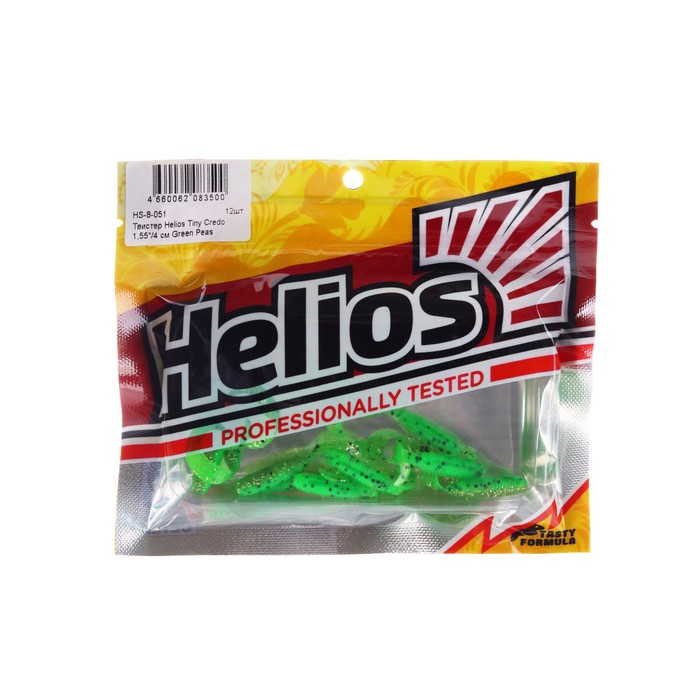 

Твистер Helios Тiny Credo Green Peas 4см HS-8-051 (набор 12шт), Зеленый