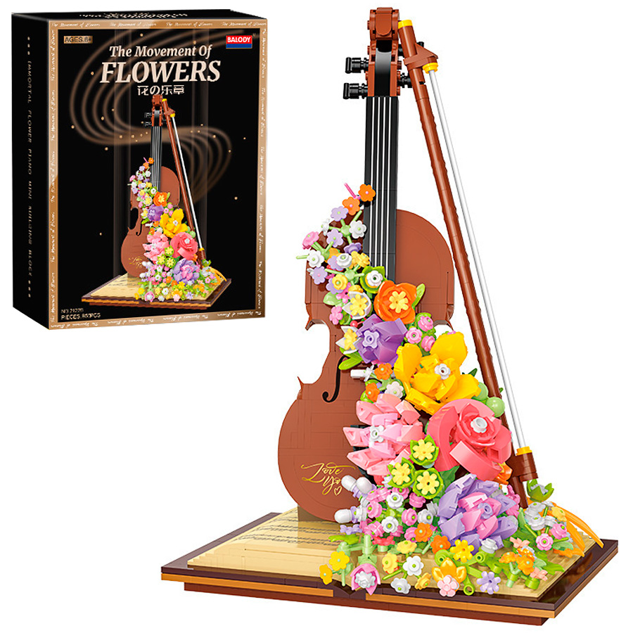 Конструктор Balody 21228 Скрипка с цветами The Movement of Flowers 950 деталей 1680₽