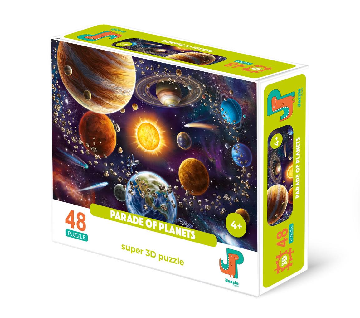 

Пазл 3D Jazzle Puzzle Парад планет 48 деталей, Парад планет