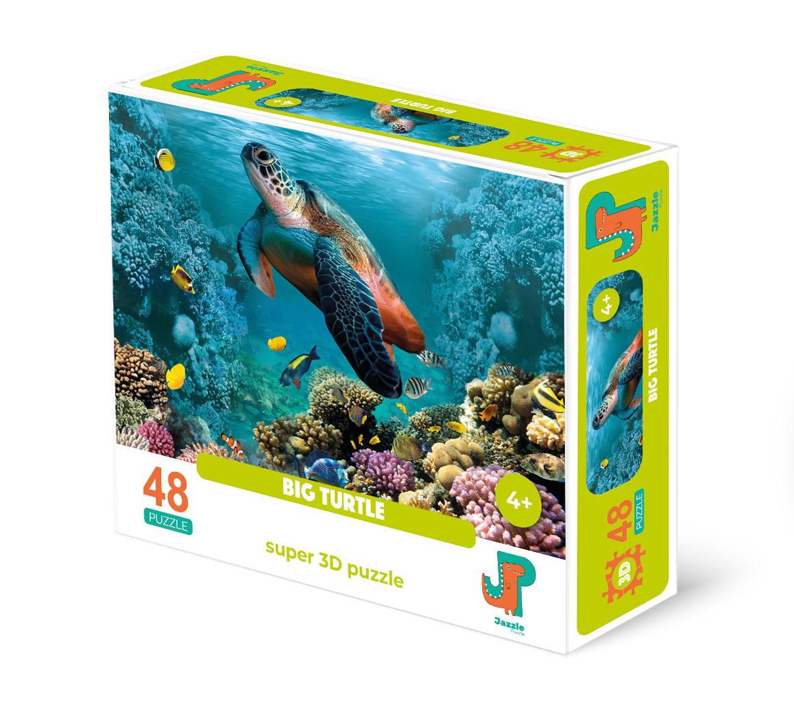 

Пазл 3D Jazzle Puzzle Большая черепаха 48 деталей, Большая черепаха