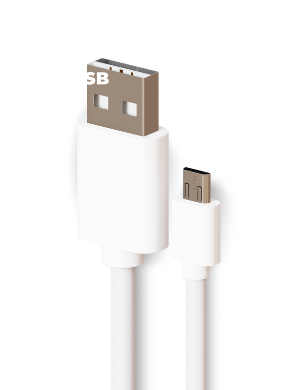 Кабель micro USB-USB Brozo micro usb - usb 1 м белый