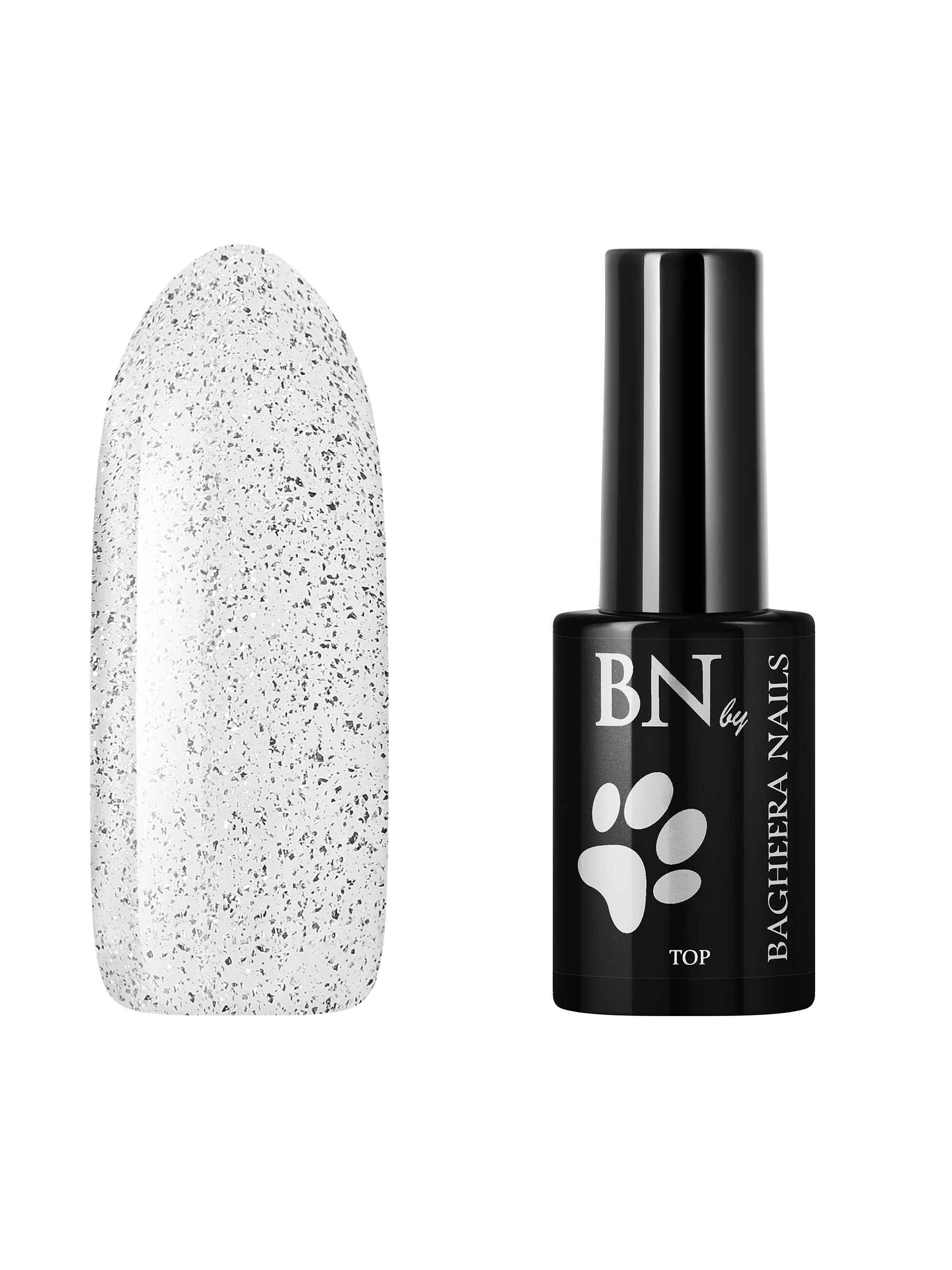 

Топ для гель лака Bagheera Nails to-004 с блестками, 10 мл